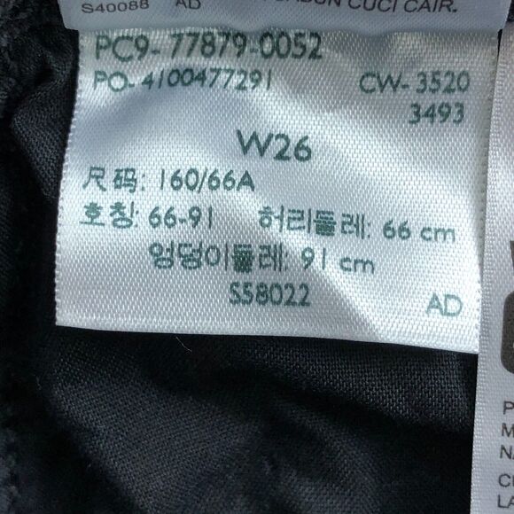 Levi’s- Premium Ribcage Shorts Black High Rise Cut Off Frayed Hem Faded - Picture 10 of 12